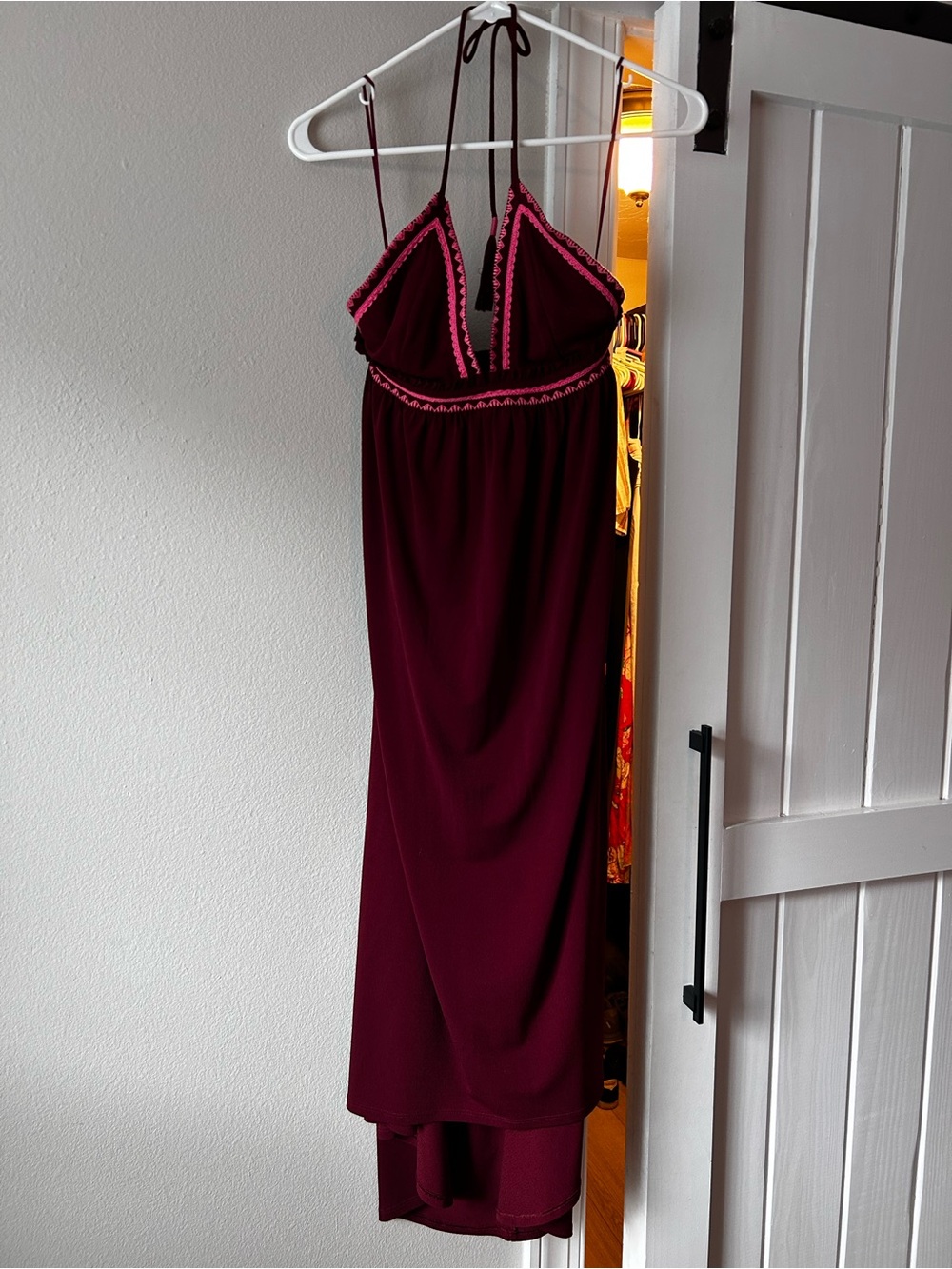 Express | Burgundy Halter Dress